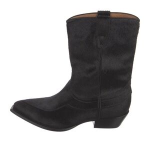 Luchesse Black Ponyhair Calf Cowboy Boots